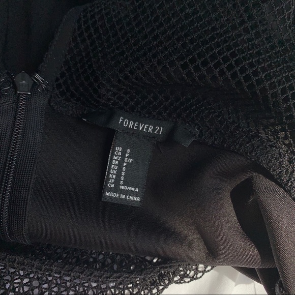 Forever 21 Black Pleated Mesh Mini Dress - Picture 6 of 6